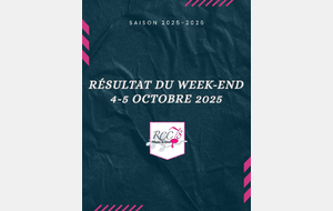 🏉Résultats du week-end 4-5 Octobre 2025🏉