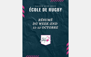 EDR - Résumé du week-end 11-12 oct