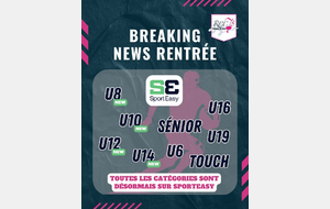 🏉 Dernière étape franchie pour la rentrée : tout le club est désormais sur Sporteasy !