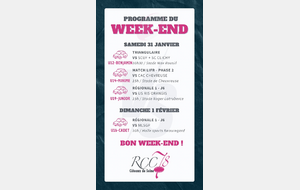 🔥 AFFICHES DU WEEK-END – JOUR DE MATCH 🔥📅 31 janvier &amp; 1er février