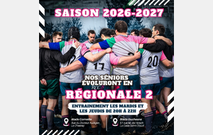 🦍🏉 SENIORS – MAINTIEN EN RÉGIONALE 2 🏉🦍