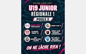 🦁🏉 U19 – UNE NOUVELLE POULE POUR NOS JUNIORS !