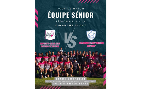 Senior - Dimanche 12 Octobre - Jour de match 
