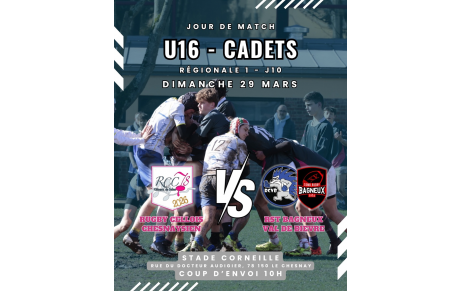 📅🏉 Affiches du week-end – RCC78