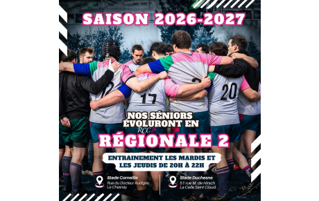 🦍🏉 SENIORS – MAINTIEN EN RÉGIONALE 2 🏉🦍