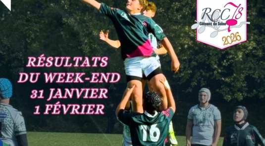 📊 Résultats du week-end – RCC78 🏉31 Janvier - 1er Février